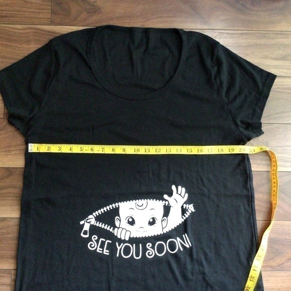 See You Soon Maternity Black Shirt - Picture 7 of 8